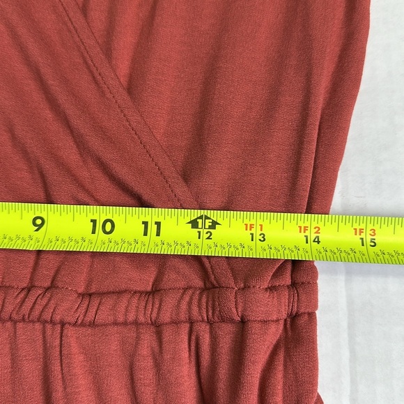 Daily Ritual Women’s Size Small Wide Leg Jumpsuit V Neck Belt Pockets - Picture 11 of 15